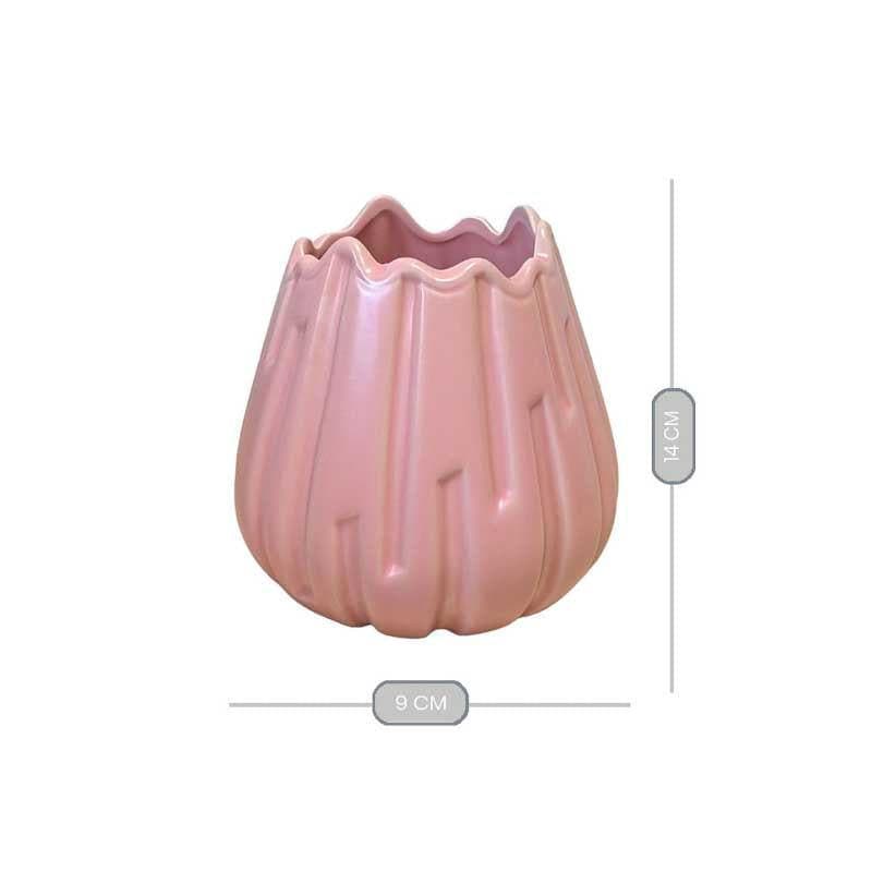 Buy Quirky Pottery Vase - Pink Vase from Vaaree