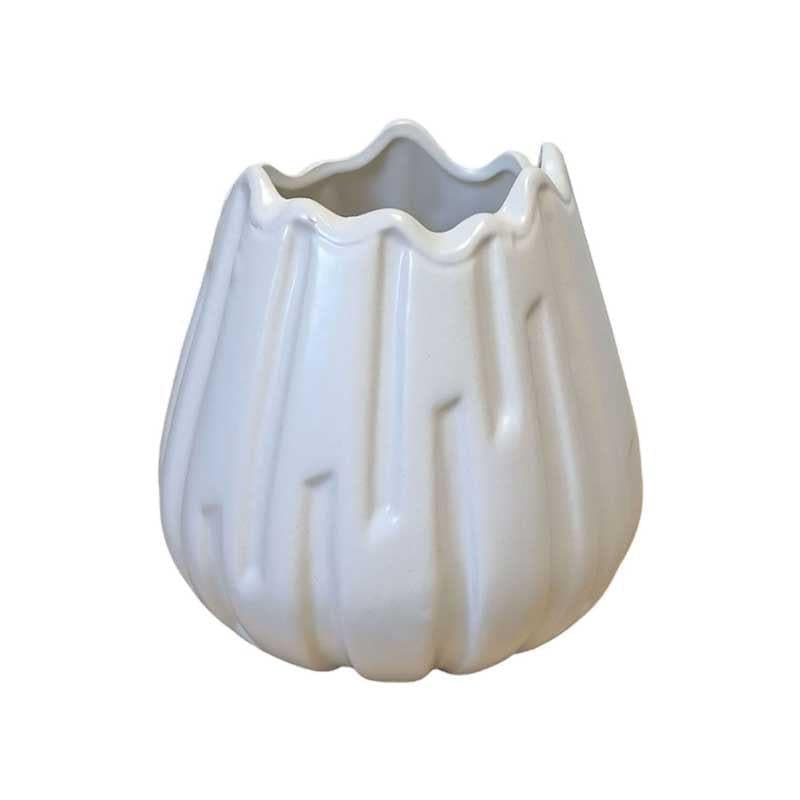 Buy Quirky Pottery Vase - White Vase from Vaaree