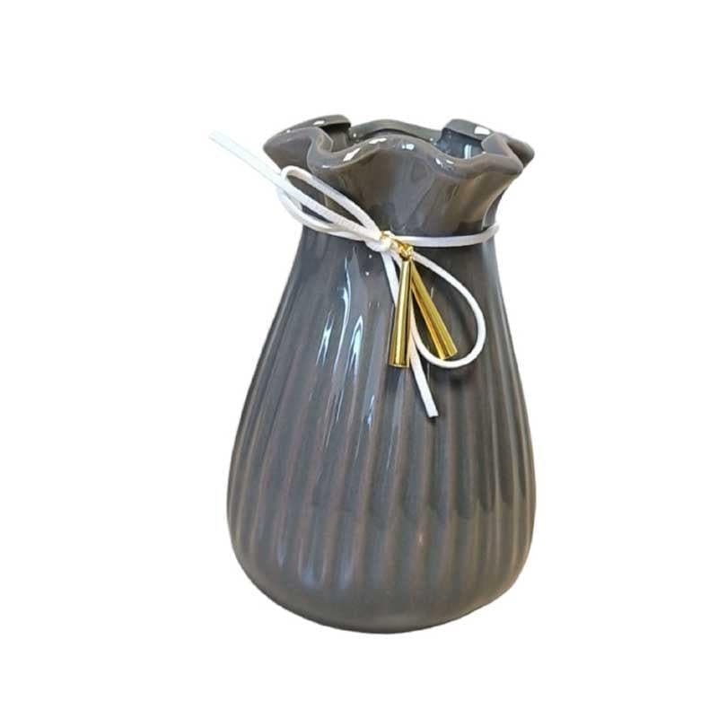 Buy Quirky Symmetry Vase - Grey Vase from Vaaree