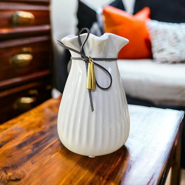 Buy Quirky Symmetry Vase - White Vase from Vaaree