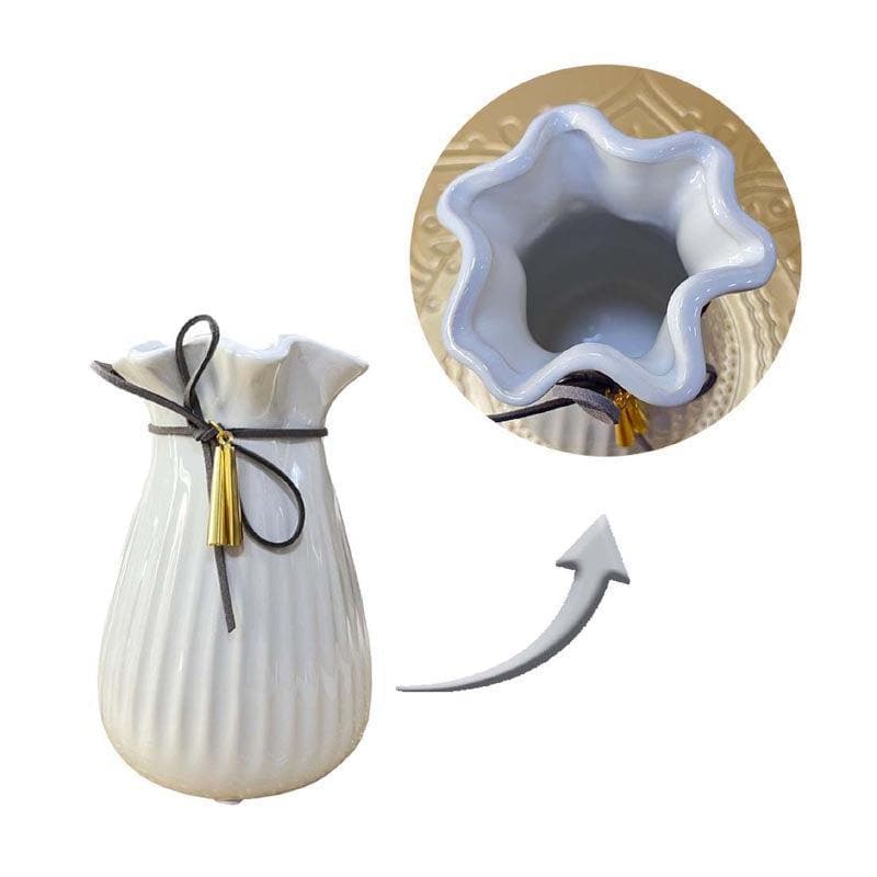 Buy Quirky Symmetry Vase - White Vase from Vaaree