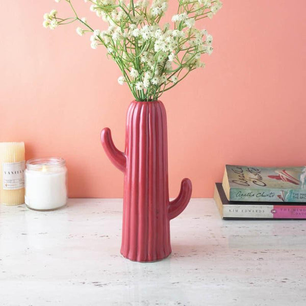 Buy Red Cactus Vase Vase from Vaaree