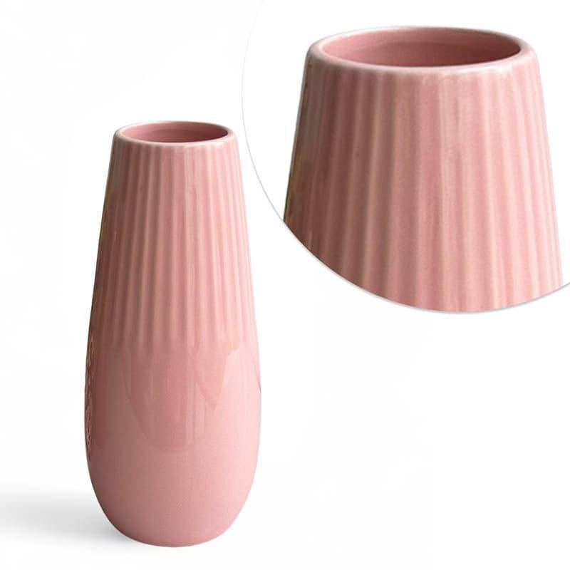 Buy Redvo Ceramic Vase - Pink Vase from Vaaree