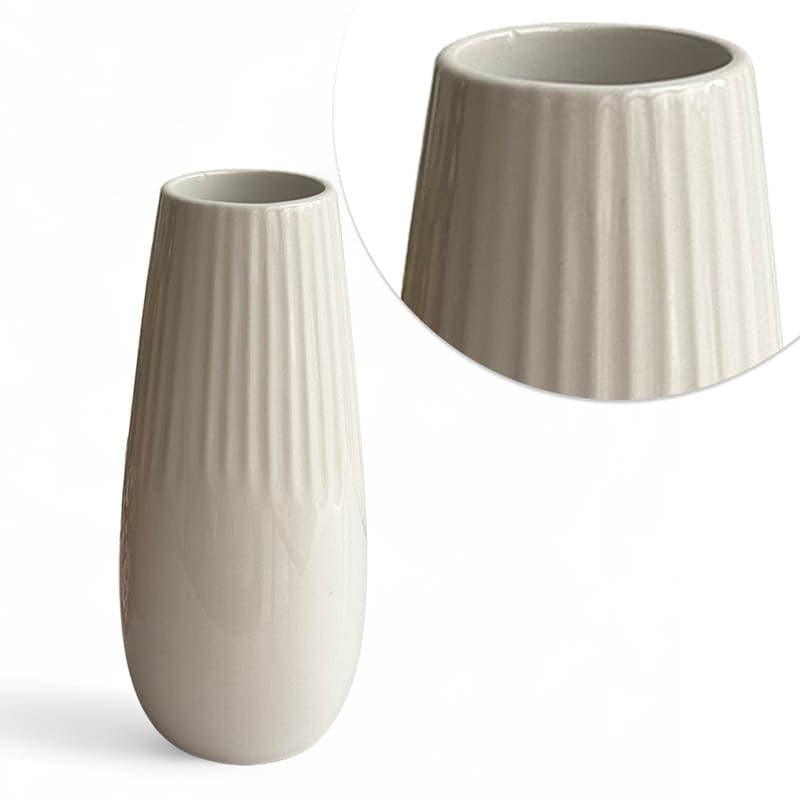 Buy Redvo Ceramic Vase - White Vase from Vaaree