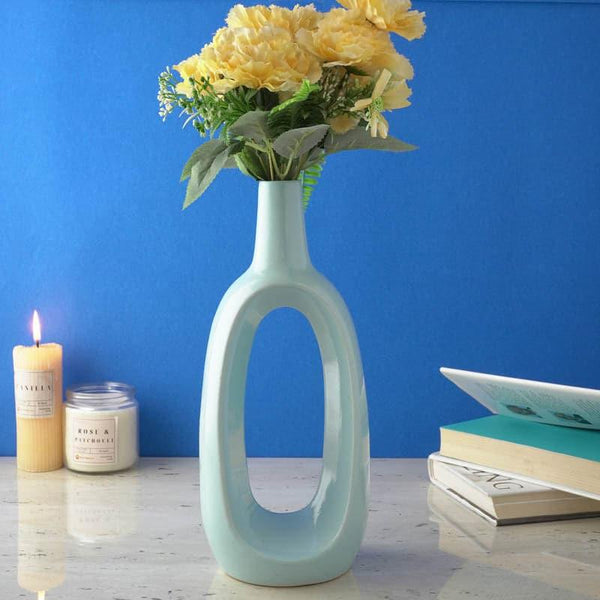 Buy Ring Vase - Blue Vase from Vaaree