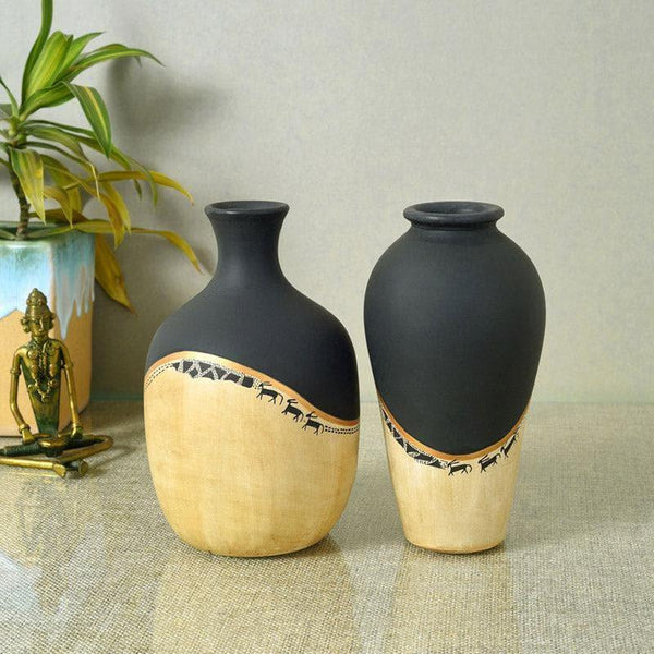 Buy Vase - Round Aether Bloom Vase - Set Of Two at Vaaree online
