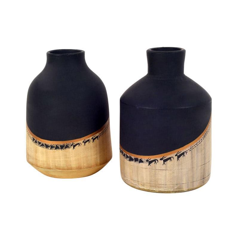 Vase - Rudo Tribal Terracotta Vase - Set Of Two