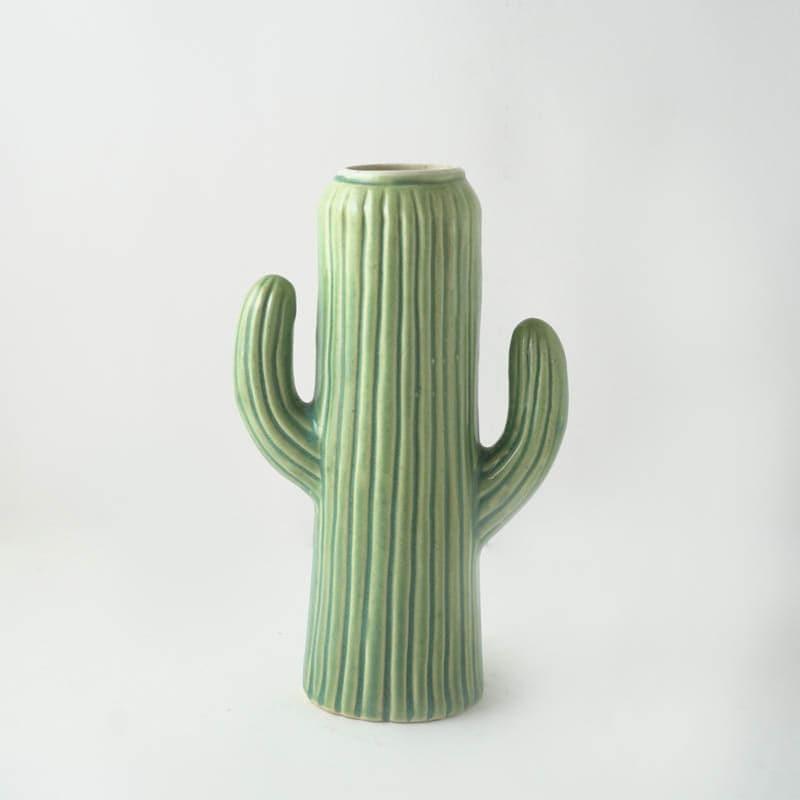 Vase - Rustic Cactus Vase - Green