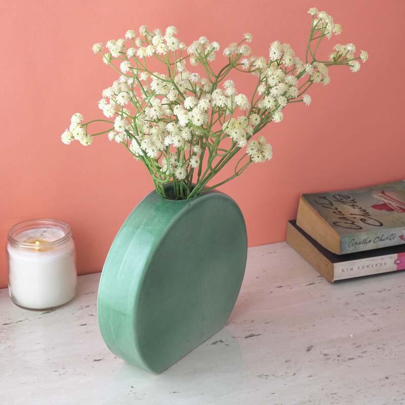 Buy Sage Case Round Vase Vase from Vaaree