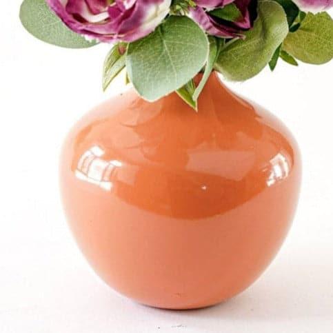 Buy Salera Metal Vase - Orange Vase from Vaaree