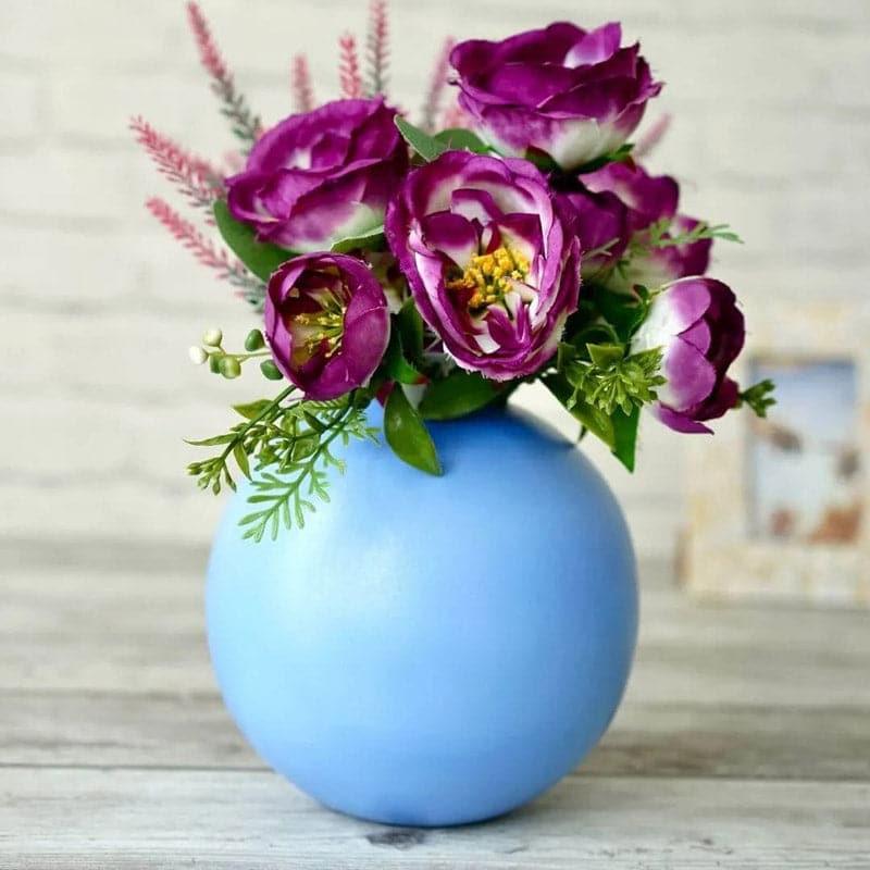 Vase - Sawera Metal Vase (Blue) - Large