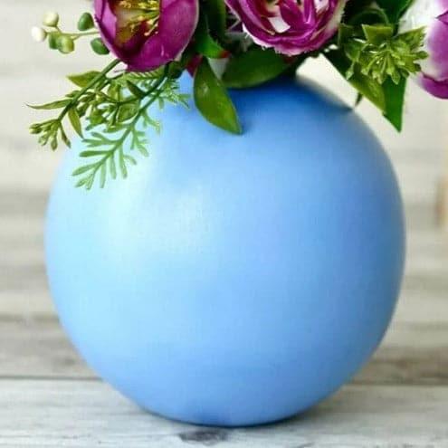 Vase - Sawera Metal Vase (Blue) - Large