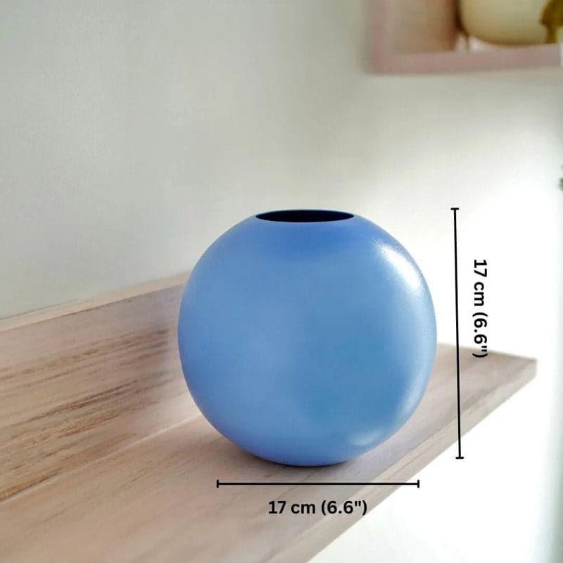 Vase - Sawera Metal Vase (Blue) - Large