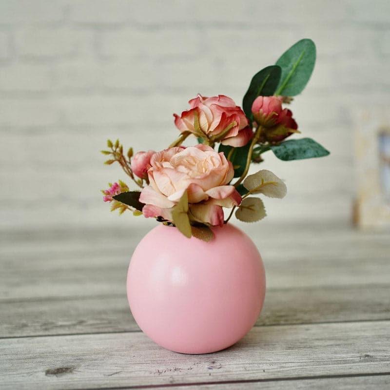 Buy Sawera Metal Vase (Small) - Pink Vase from Vaaree