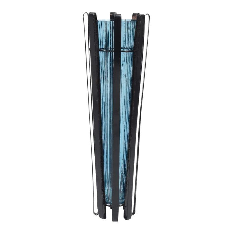 Buy Solange Glass Vase - Blue Vase from Vaaree