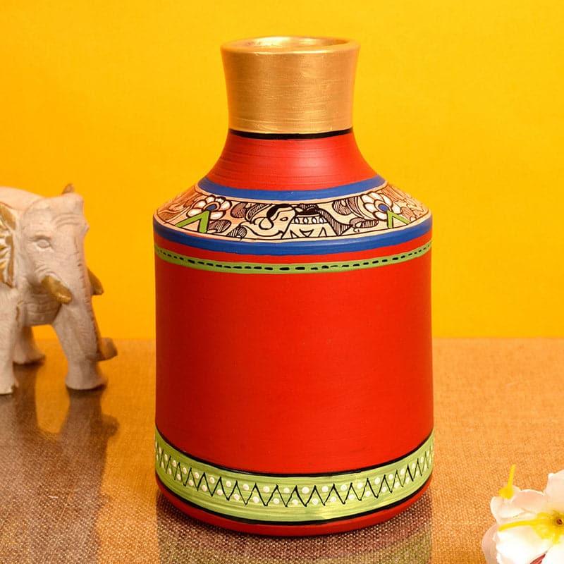 Buy Stapena Tribal Terracotta Vase Vase from Vaaree