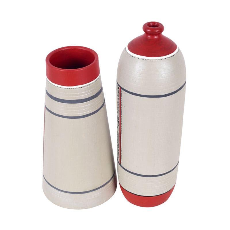 Buy Thanga Tribal Terracotta Vase - Set Of Two Vase from Vaaree