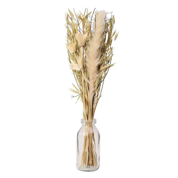 Vase - Theola Vase With Dry Flowers - Bleach