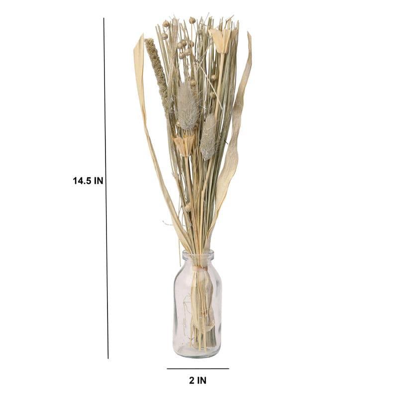 Buy Theola Vase With Dry Flowers - Silver Floor Vase from Vaaree