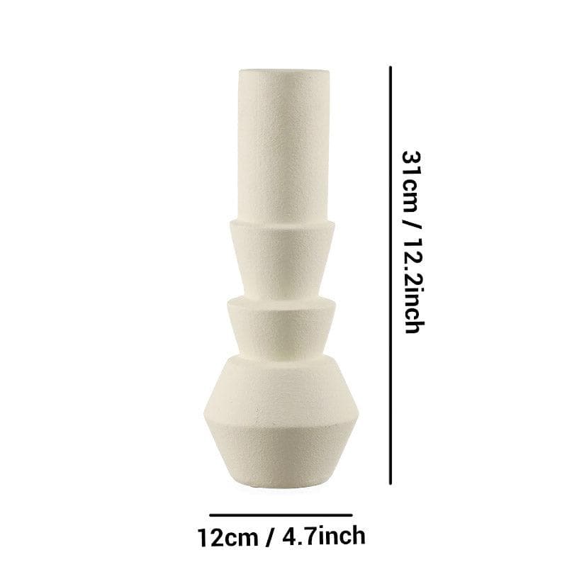 Buy Ulwin Ceramic Vase - White Vase from Vaaree