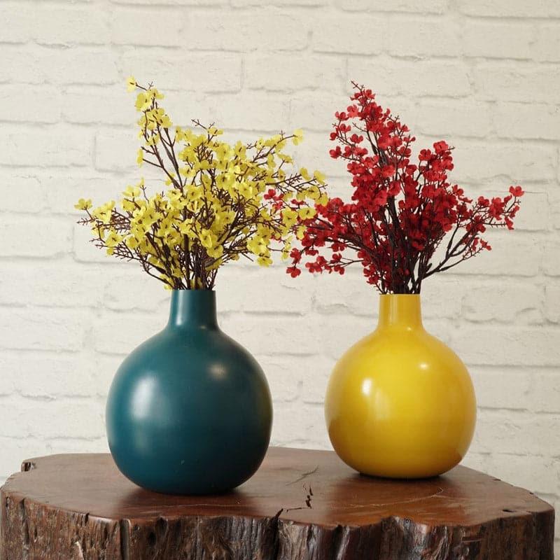 Vase - Vajora Metal Vase - Set Of Two