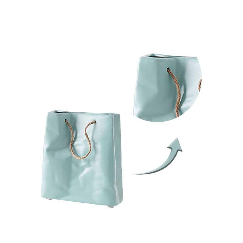 Buy Whimsy Paperbag Vase - Blue Vase from Vaaree