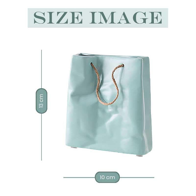 Buy Whimsy Paperbag Vase - Blue Vase from Vaaree