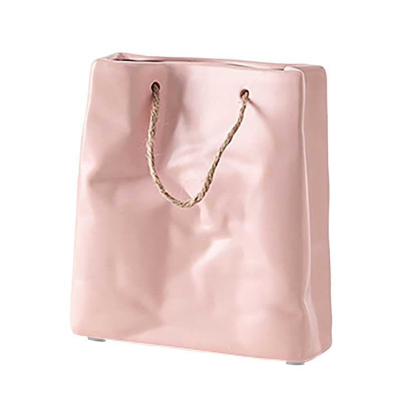 Vase - Whimsy Paperbag Vase - Pink