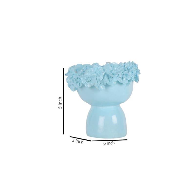 Buy Yukito Pout Vase - Blue Vase from Vaaree