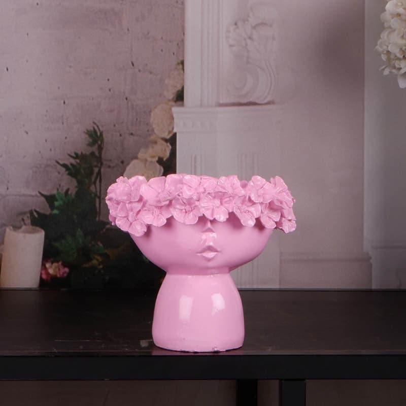 Buy Yukito Pout Vase - Pink Vase from Vaaree