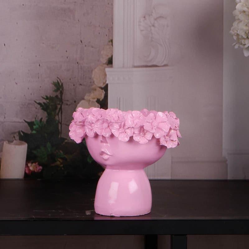 Buy Yukito Pout Vase - Pink Vase from Vaaree