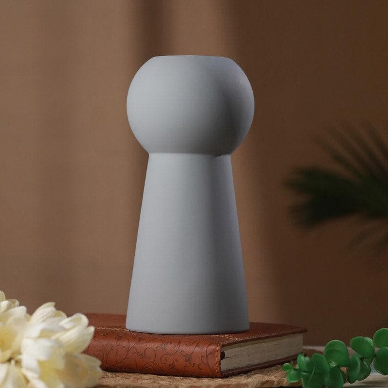 Buy Zircon Ceramic Vase - Grey Vase from Vaaree