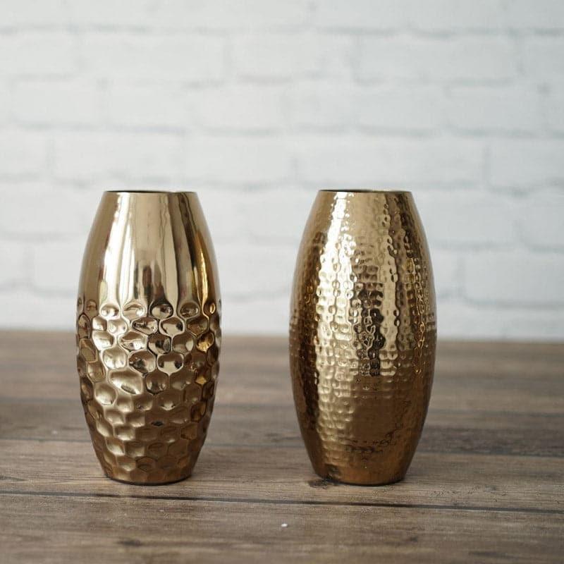 Buy Zoery Metal Vase - Set Of Two Vase from Vaaree