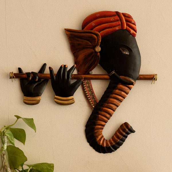 Wall Accents - Bansuri Ganesha Wall Accent