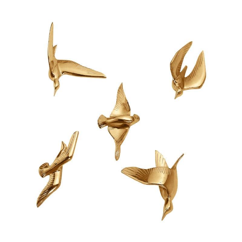 Buy Bird Flight Fancy Wall Accent - Set Of Five Wall Accents from Vaaree