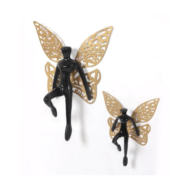 Wall Accents - Butterfly Man Wall Accent (Black) - Set Of Two