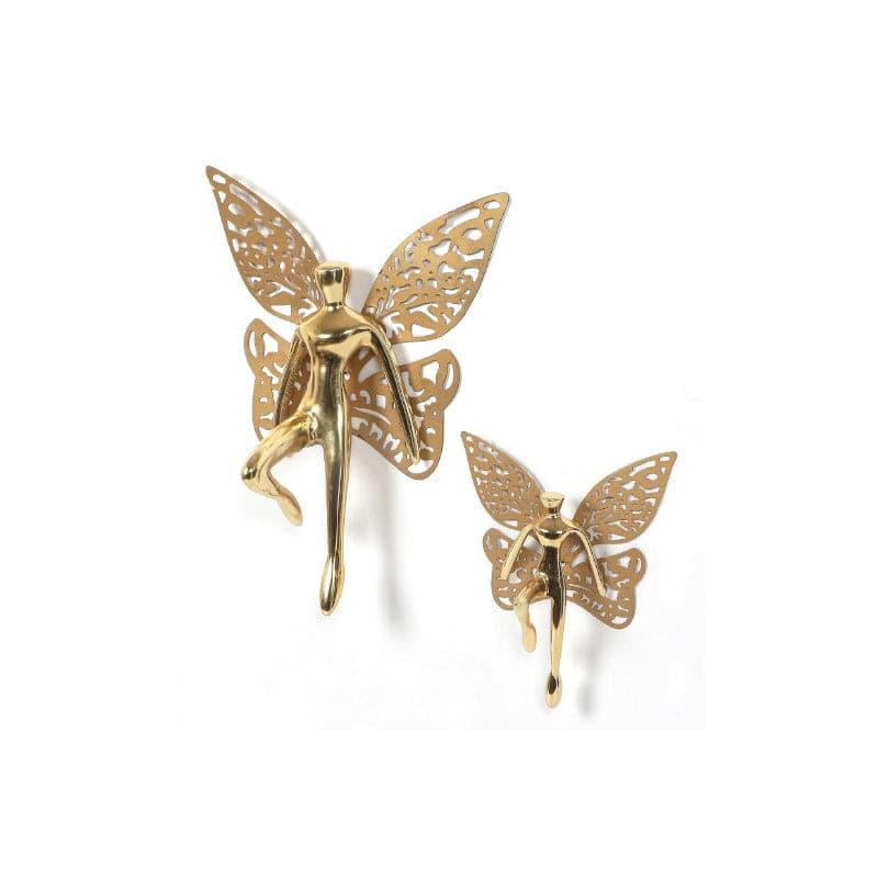 Wall Accents - Butterfly Man Wall Accent (Gold) - Set Of Two