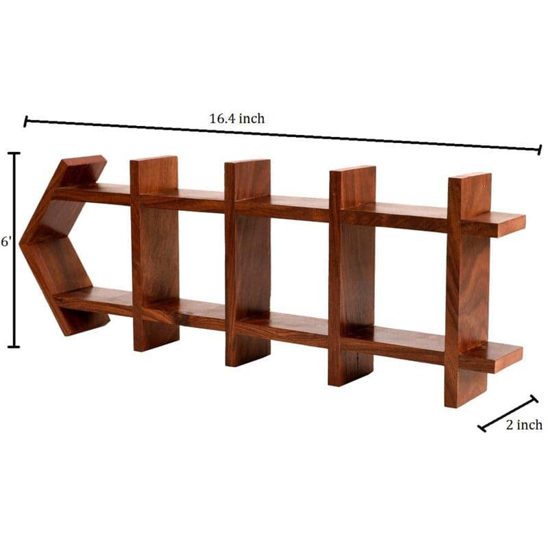 Buy Chenaya Wall Shelf With Pots - Set Of Five Wall Accents from Vaaree