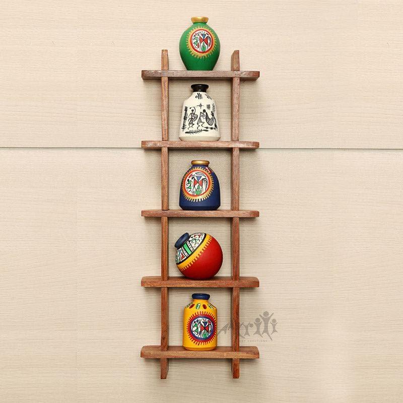 Buy Cora Wall Shelf With Pot - Set Of Six Wall Accents from Vaaree