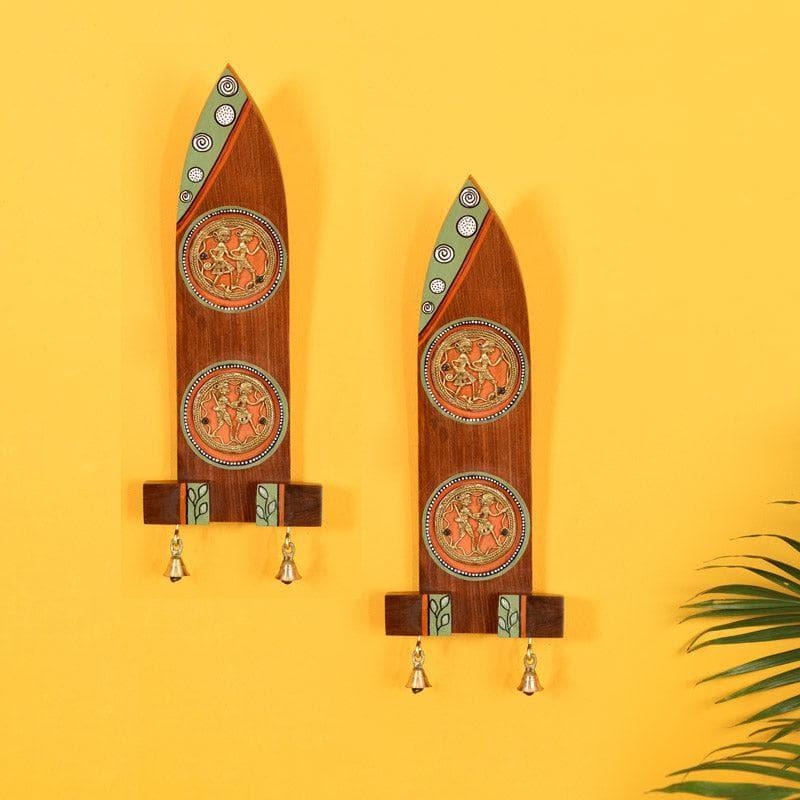 Wall Accents - Ethnic Dhokra Boat Wall Accent - Set Of Two