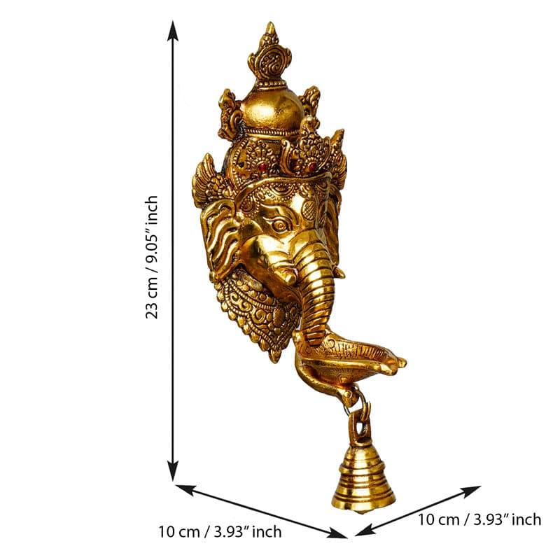 Buy Ganesh Diya With Bell Wall Accents from Vaaree