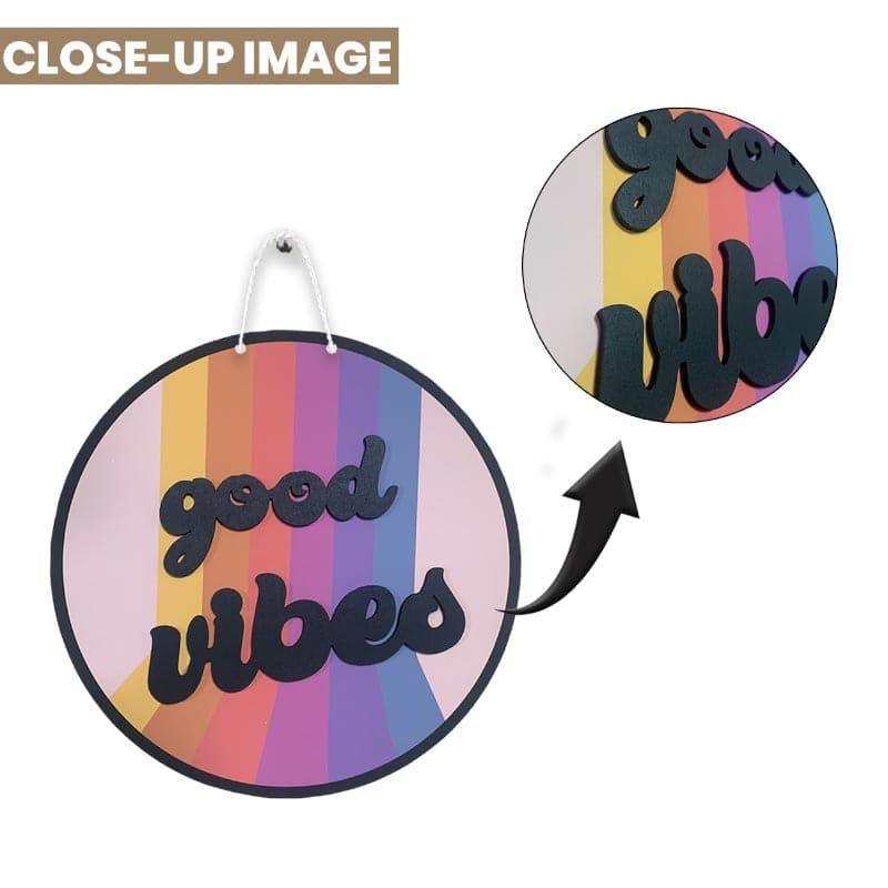 Wall Accents - Good Vibes Only Wall Decor - Rainbow