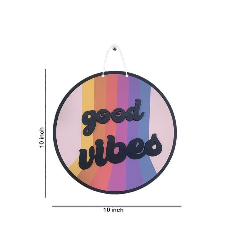 Wall Accents - Good Vibes Only Wall Decor - Rainbow