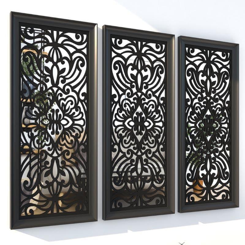 Buy Issena Decorative Wall Accent (Black) - Set Of Three Wall Accents from Vaaree