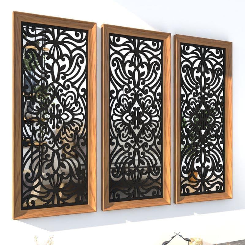 Buy Issena Decorative Wall Accent (Brown) - Set Of Three Wall Accents from Vaaree