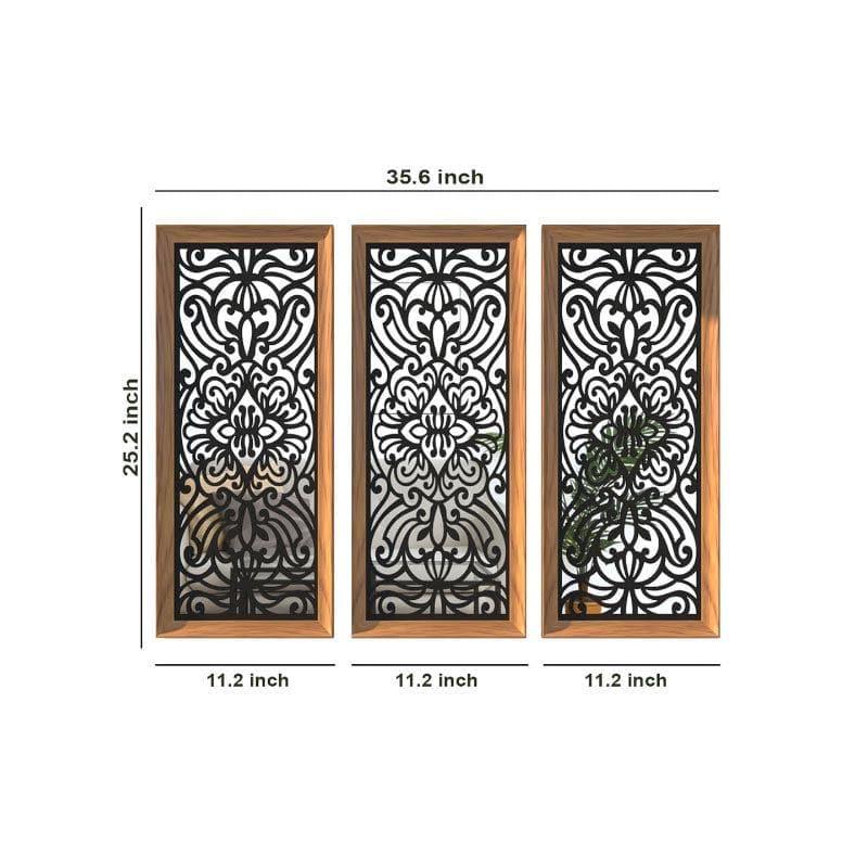 Buy Issena Decorative Wall Accent (Brown) - Set Of Three Wall Accents from Vaaree