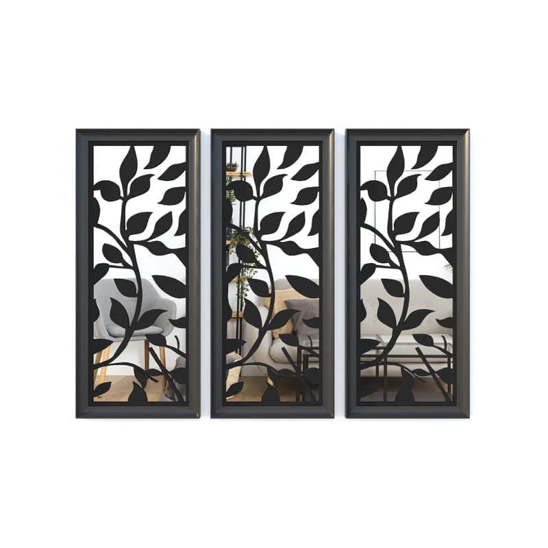 Buy Leafie Decorative Wall Accent (Black) - Set Of Three Wall Accents from Vaaree