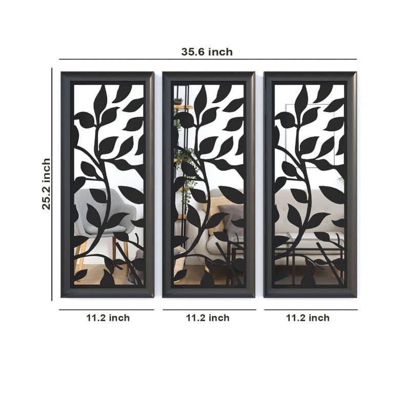 Buy Leafie Decorative Wall Accent (Black) - Set Of Three Wall Accents from Vaaree