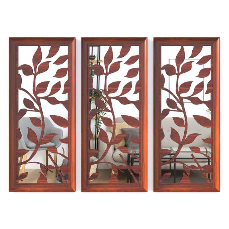 Buy Leafie Decorative Wall Accent (Brown) - Set Of Three Wall Accents from Vaaree