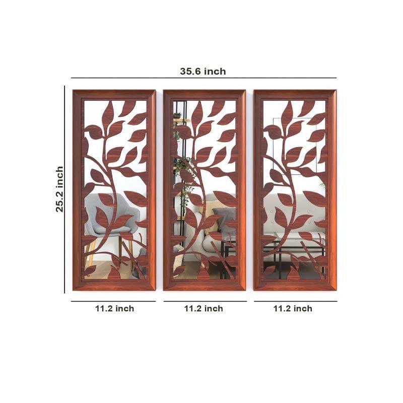 Buy Leafie Decorative Wall Accent (Brown) - Set Of Three Wall Accents from Vaaree